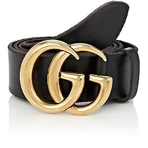 Gucci Men's GG Buckle Leather Belt - Nero Size 40 | Barneys New York (Global)