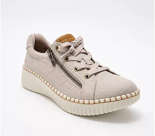 Make Your Selection: Skechers Wilshire Blvd Canvas Fixed Lace Sneakers - Zip Stride | QVC