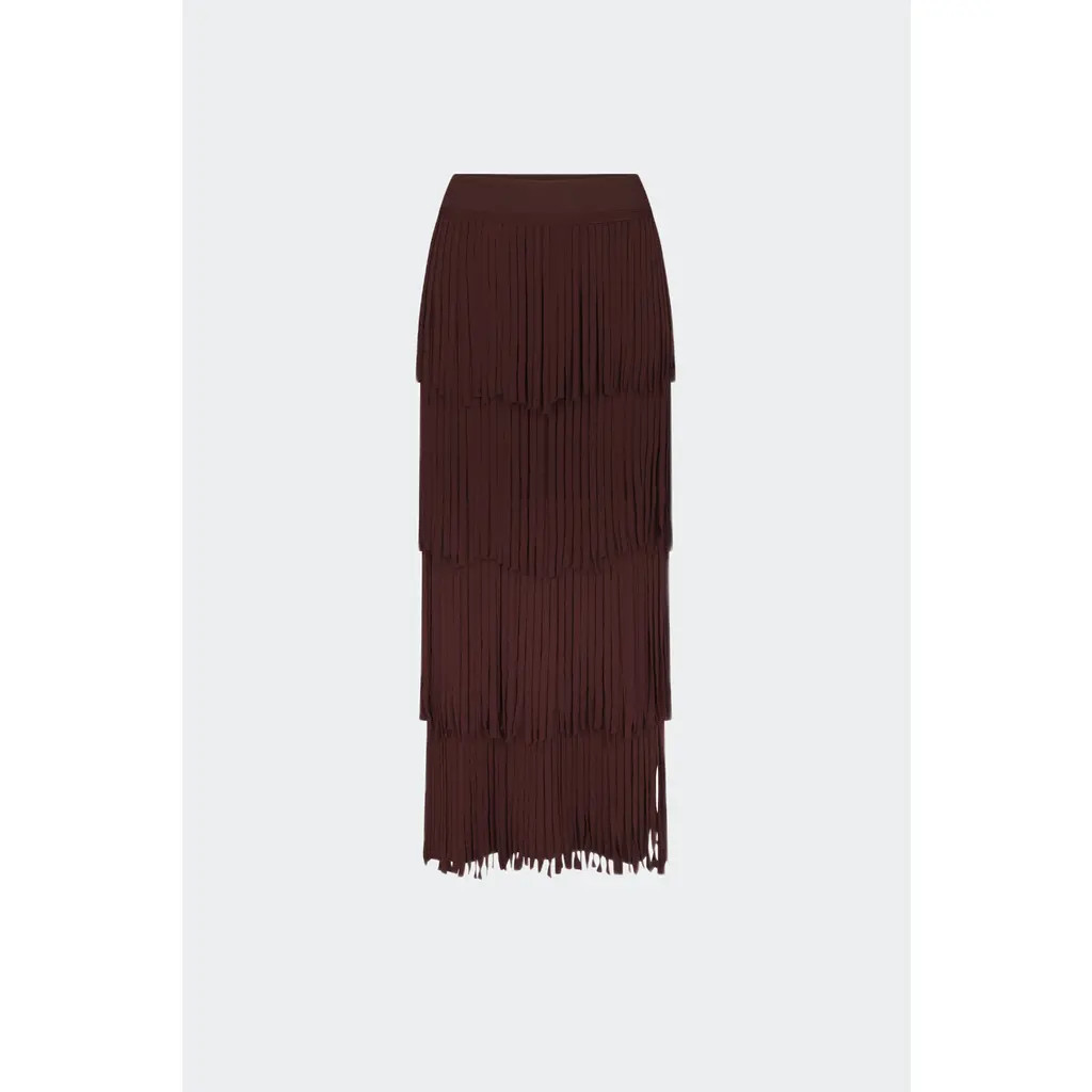 SIMONMILLER Za Za Knit Fringe Skirt in Choco Brown at Nordstrom, Size Medium | Nordstrom