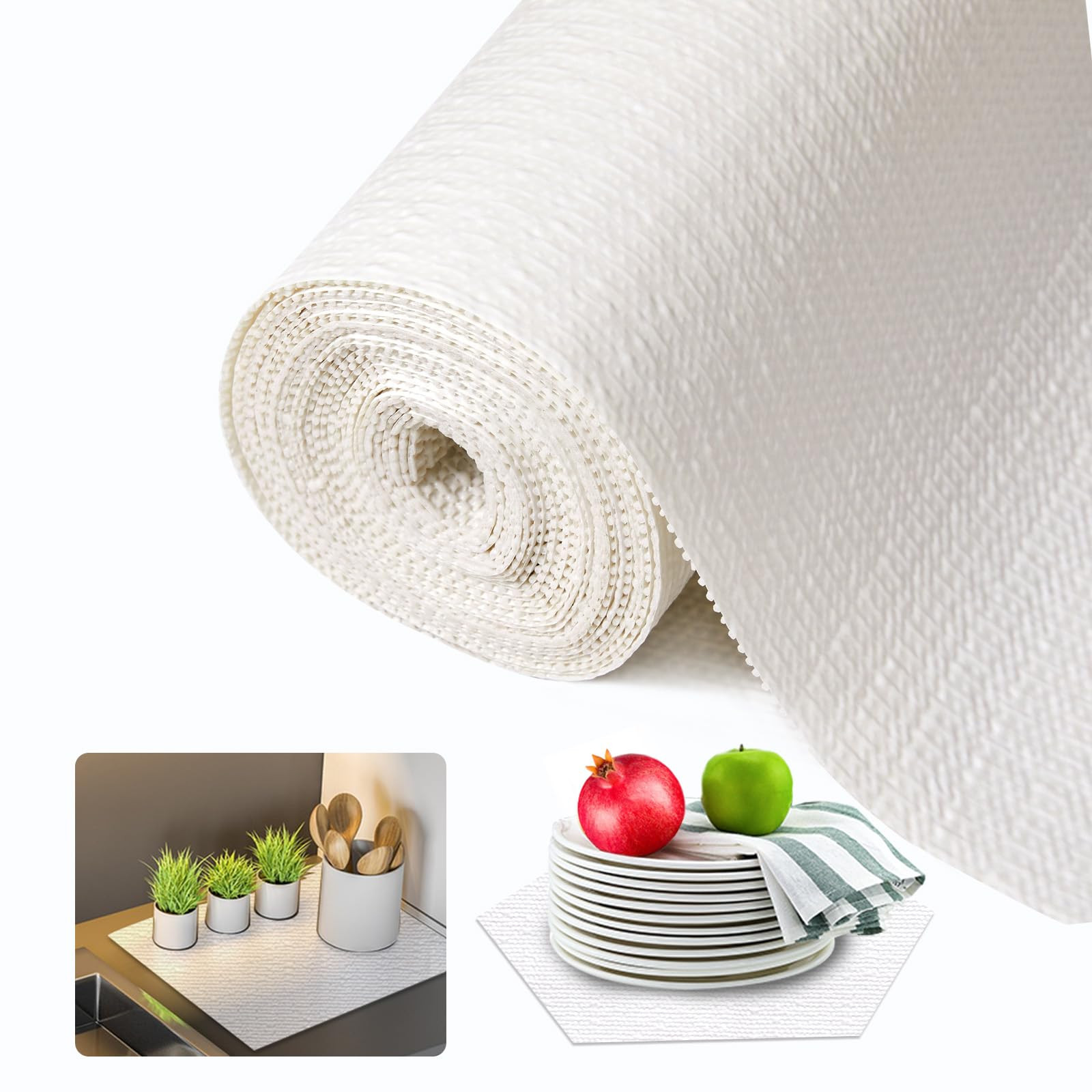 Beautysaid Shelf and Drawer Liner for Ktichen Cabinet, Non Adhesive Non Slip Shelf Paper Waterpro... | Amazon (US)