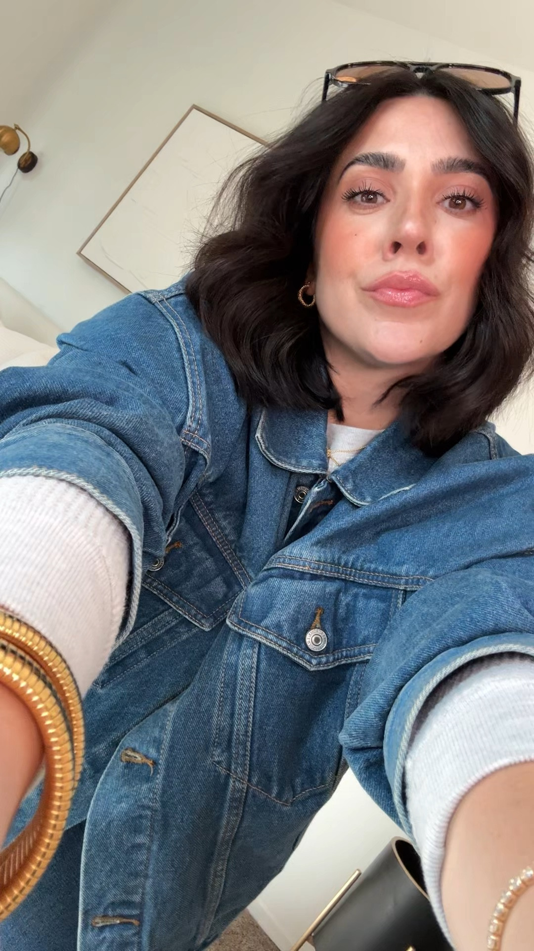 Easy mom outfit! 

Size L jacket
size s/M top 
Size 30R jeans 

#LTKMidsize #LTKStyleTip #LTKWatchNow