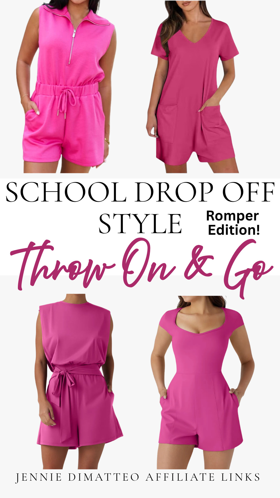 School drop-off but make it pink 💗 Loving these easy rompers for mornings when you want to throw on one thing and go! Cute, comfy + perfect with sneakers 🎀

#LTKStyle #LTKActive #MomStyle #SchoolDropOffStyle #MomOutfits #Athleisure #CasualMomStyle #PinkStyle #EverydayStyle #LTKFinds 

 #LTKootd #LTKmomlife #LTKSaleAlert
