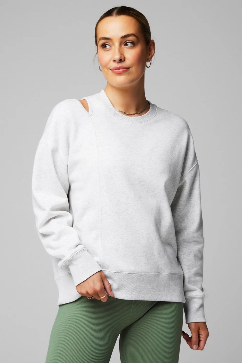 Cozy Fleece Cut Out Sweatshirt | Fabletics - North America