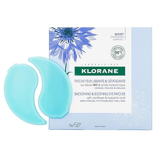 Klorane - Smoothing & Soothing Eye Masks with Cornflower & Plant-Based Hyaluronic Acid - Hydrogel... | Amazon (US)