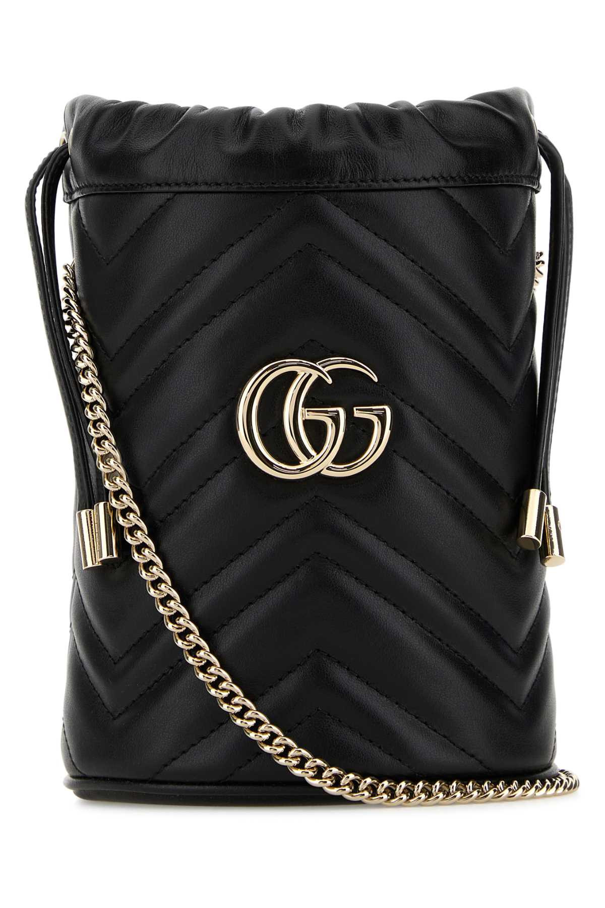 Gucci Marmont Bucket Bag — Black | Italist Inc.