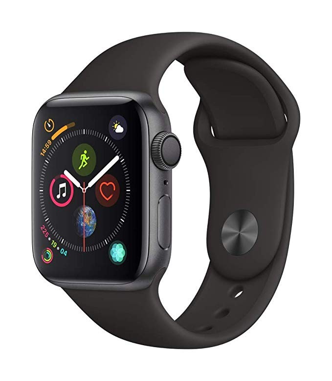 Apple Watch Series 4 (GPS, 40mm) - Space Gray Aluminium Case with Black Sport Band | Amazon (US)
