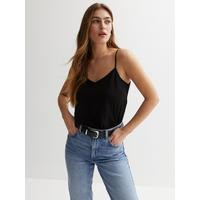 New Look Black Cross Back Strappy Cami | Very (UK)