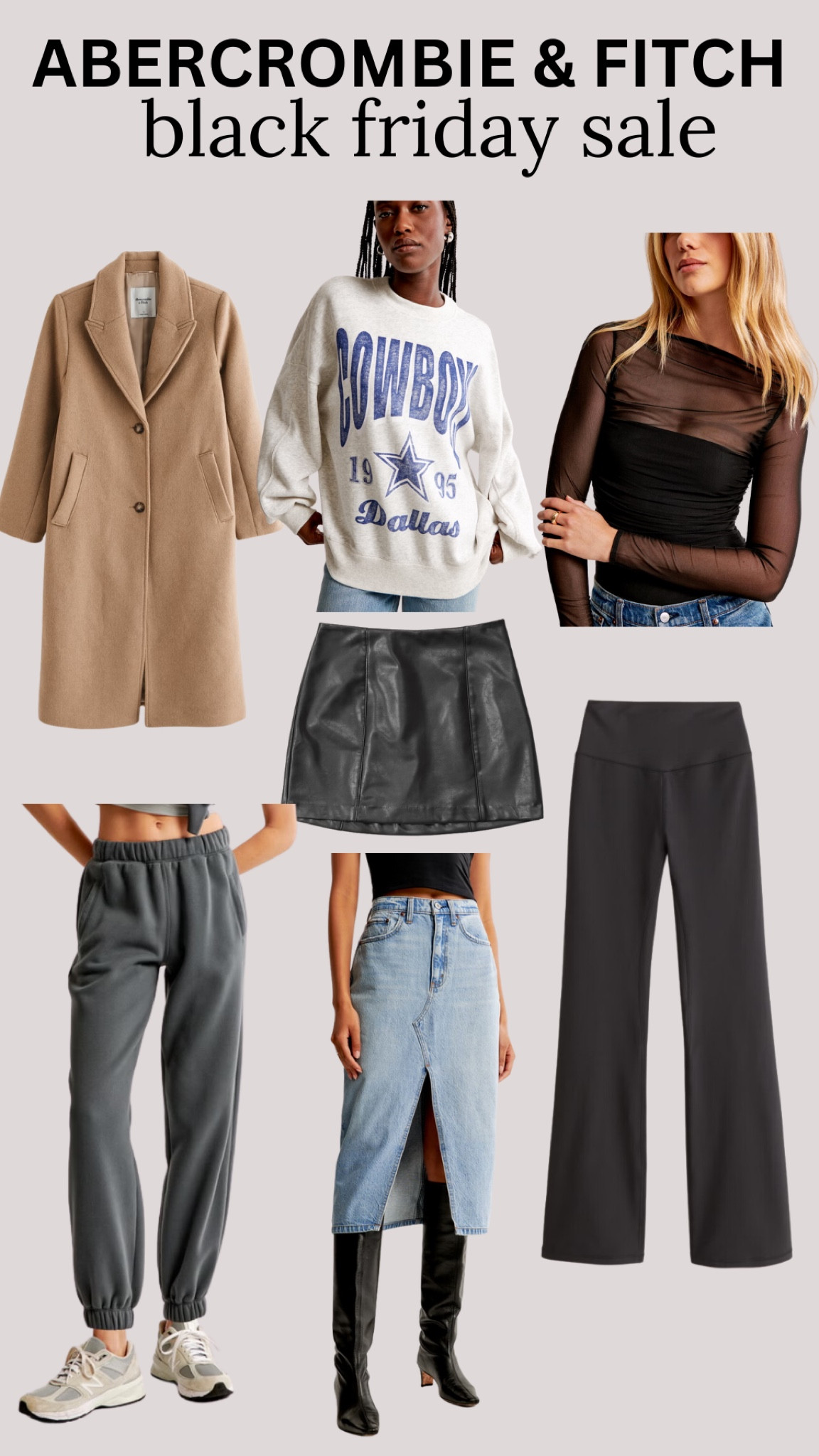 Abercrombie Black Friday sales!! Teen gift guide! Gift guide for her! Flare leggings, denim skirt, sweatpants, cozy sets, coats, bodysuit, leather, graphic nfl sweatshirt! 

#LTKCyberWeek #LTKsalealert #LTKGiftGuide