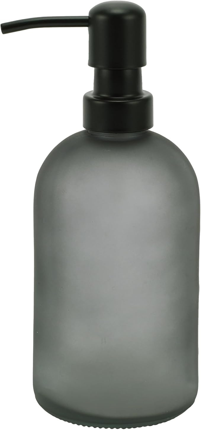 Simple Cylindrical Soap Pump Dispenser for Bathroom Hotel 400ml Gray Black 1 Pc | Amazon (US)