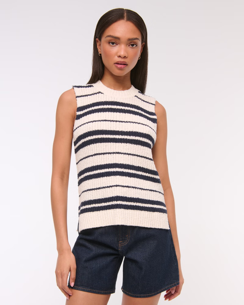 Textural Crew Sweater Shell Tank | Abercrombie & Fitch (US)