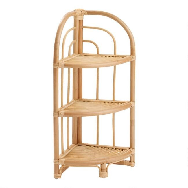 Natural Rattan Shelton Corner Shelf | World Market