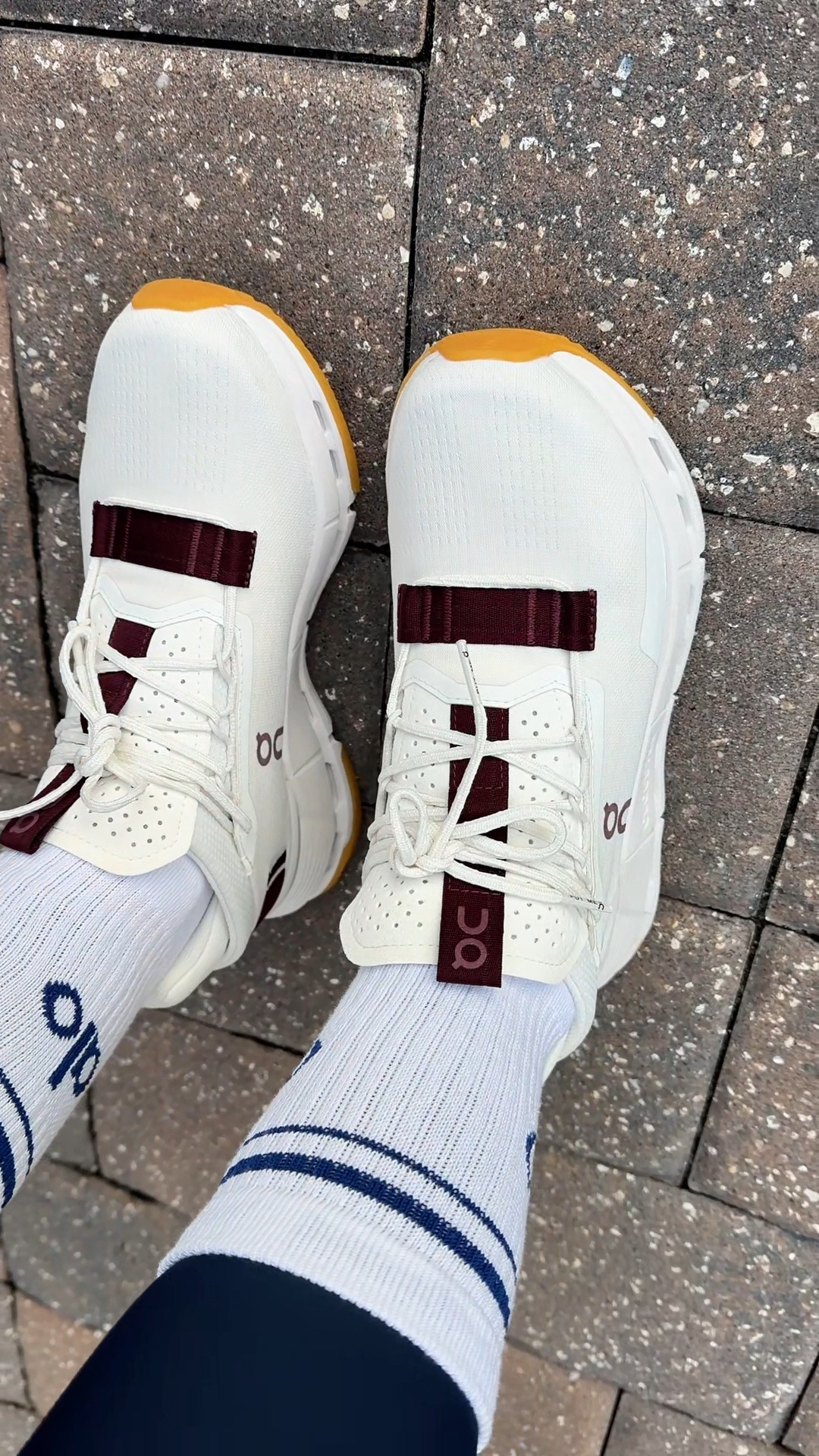 Our favorite athletic sneakers in this gorgeous fall color! Workout sneakers. Disney sneakers. Travel shoes. Travel sneakers. These are TTS for me. Wearing XXS in leggings and sports bra.