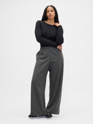 Recycled Mid Rise Easy Wide-Leg Pants | Gap Factory