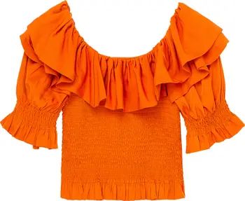 Kids' Smocked Ruffle Detail Top | Nordstrom