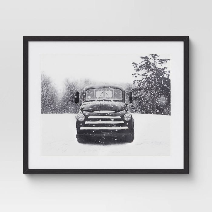 24&#34; x 20&#34; Winter Truck Framed Wall Print - Threshold&#8482; | Target