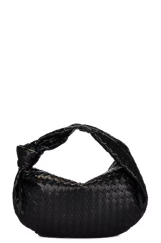 Bottega Veneta Small Jodie Bag in Black & Gold - Black. Size all. | FWRD 