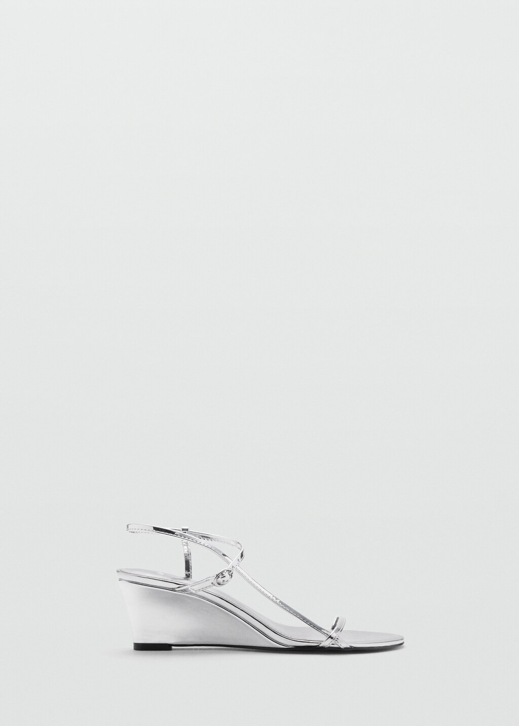 Metallic heel sandals | MANGO (US)