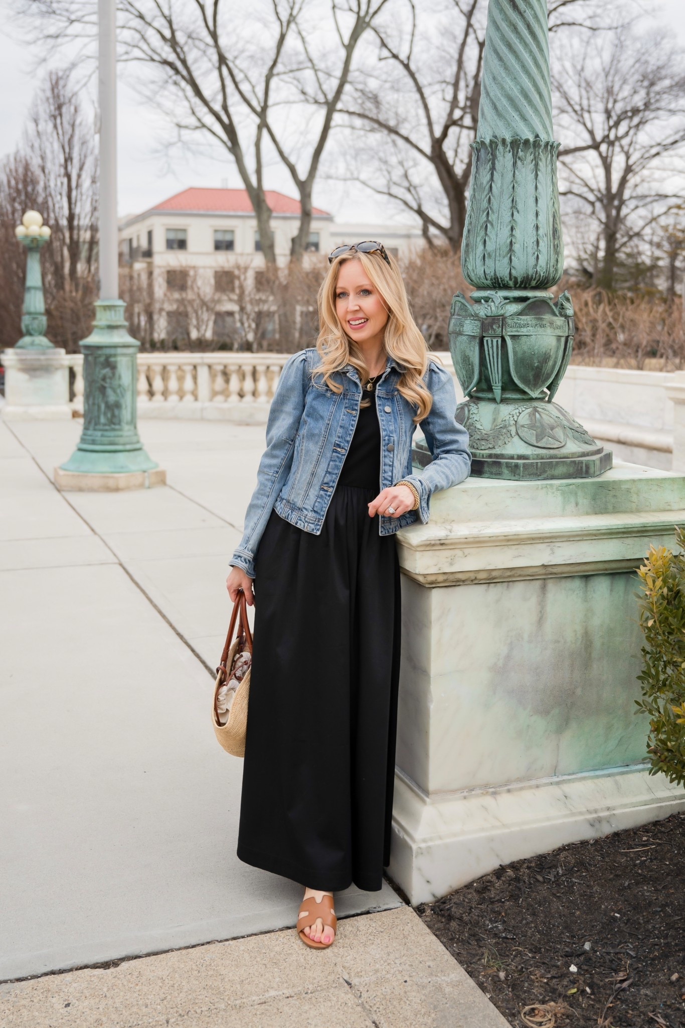 Easy spring outfit. Pair a denim jacket with a classic midi dress for an effortless spring look. 

#LTKStyleTip #LTKPetite #LTKSeasonal