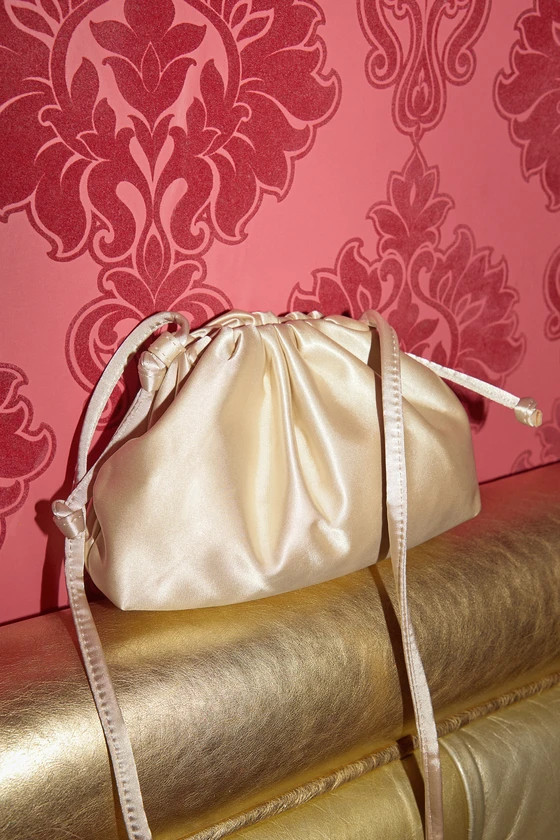 Posh Aesthetic Champagne Satin Crossbody Bag | Lulus (US)