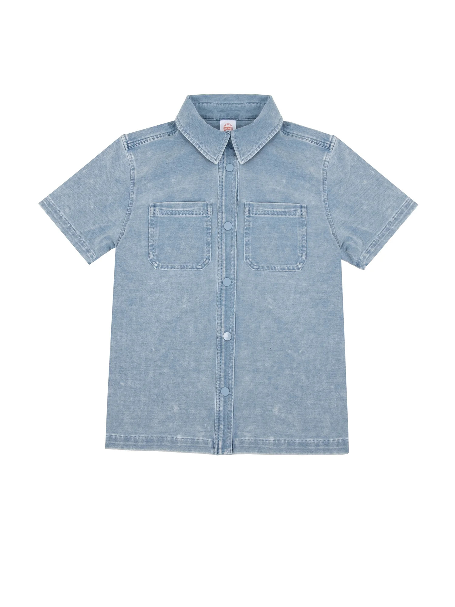 Wonder Nation Boys Knit Button Down Shirt, Sizes 4-18 | Walmart (US)