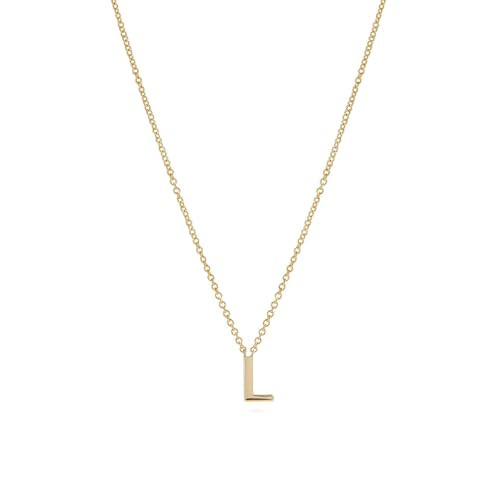 Fwlisesa Cute Initial Necklaces for Women, Dainty Gold Letter Necklace 14K Gold Plated Personalized Alphabet Initial Pendant Necklace Simple Small Aesthetic Gold Choker Necklaces Jewelry for Women | Amazon (US)