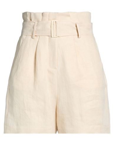 Alysi Woman Shorts & Bermuda Shorts Cream Size 2 Linen | YOOX (US)