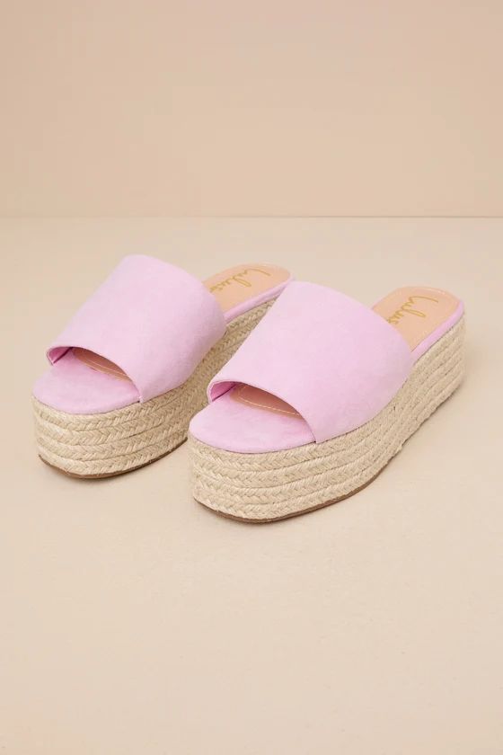 O'Ahu 2 Pink Suede Espadrille Platforms | Lulus