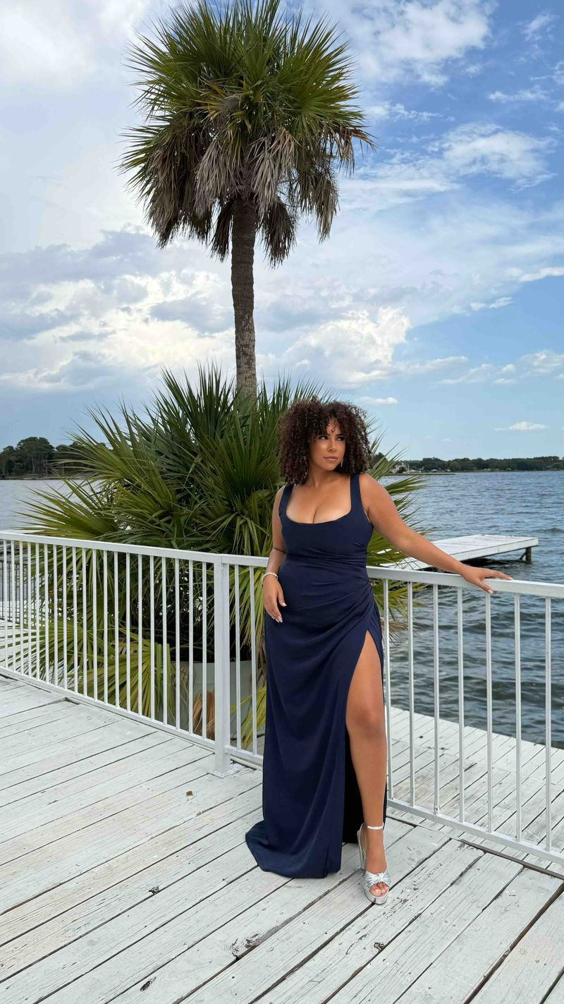 Wedding guest glam I felt SO good in this look! The navy dress, fresh glow, and curls were such a good combo. I couldn't link the dress, but it's the Laleh Maxi Dress in Navy from Babyboo Fashion if you're looking for it! 

 #LTKootd #LTKMidsize #LTKTall