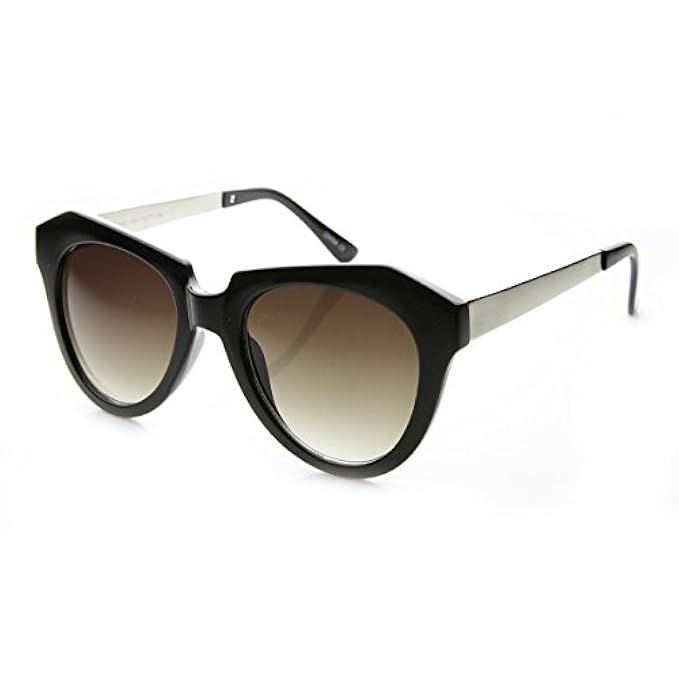 Modern Thick Cat Eye/Horn Rimmed Cross Sunglasses Edgy Retro Style Eyewear | Amazon (US)