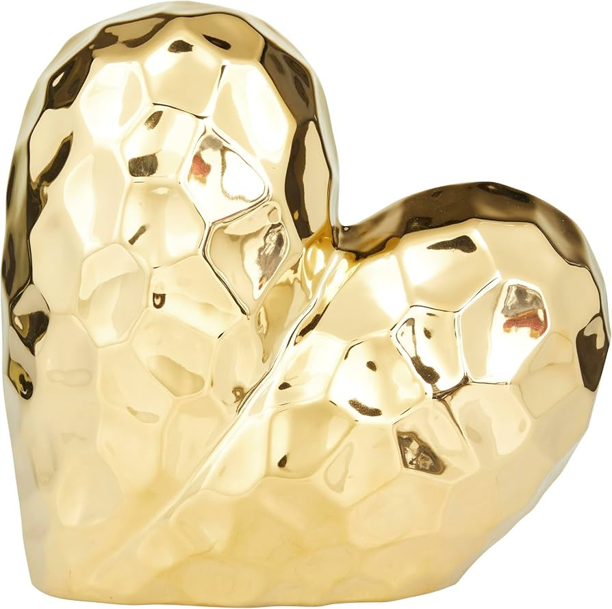 Amazon.com: Deco 79 Porcelain Ceramic Heart Decorative Sculpture Dimensional Angled Origami Inspi... | Amazon (US)