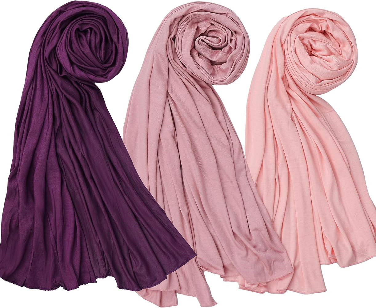 NOOR Premium Jersey Hijab Set - 3-Pack Soft & Breathable Head Scarf Wrap for Women in Gift-Ready ... | Amazon (US)