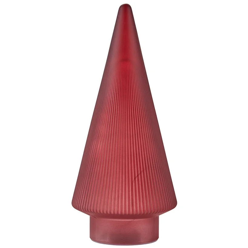 Lighted Ribbed Glass Tabletop Trees - Green | Walmart (US)