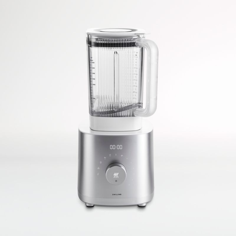 ZWILLING Enfinigy Silver Power Blender + Reviews | Crate & Barrel | Crate & Barrel