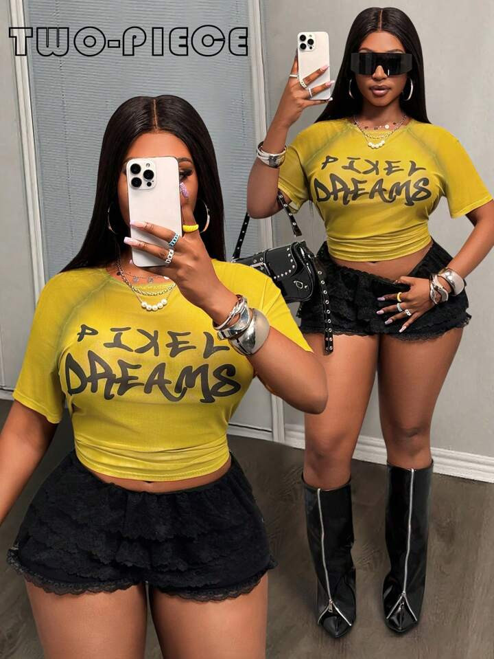 Slaydiva 2025 New Spring/Summer Plus Size Women Street/Party/Festival/Retro Western Resort/Road T... | SHEIN