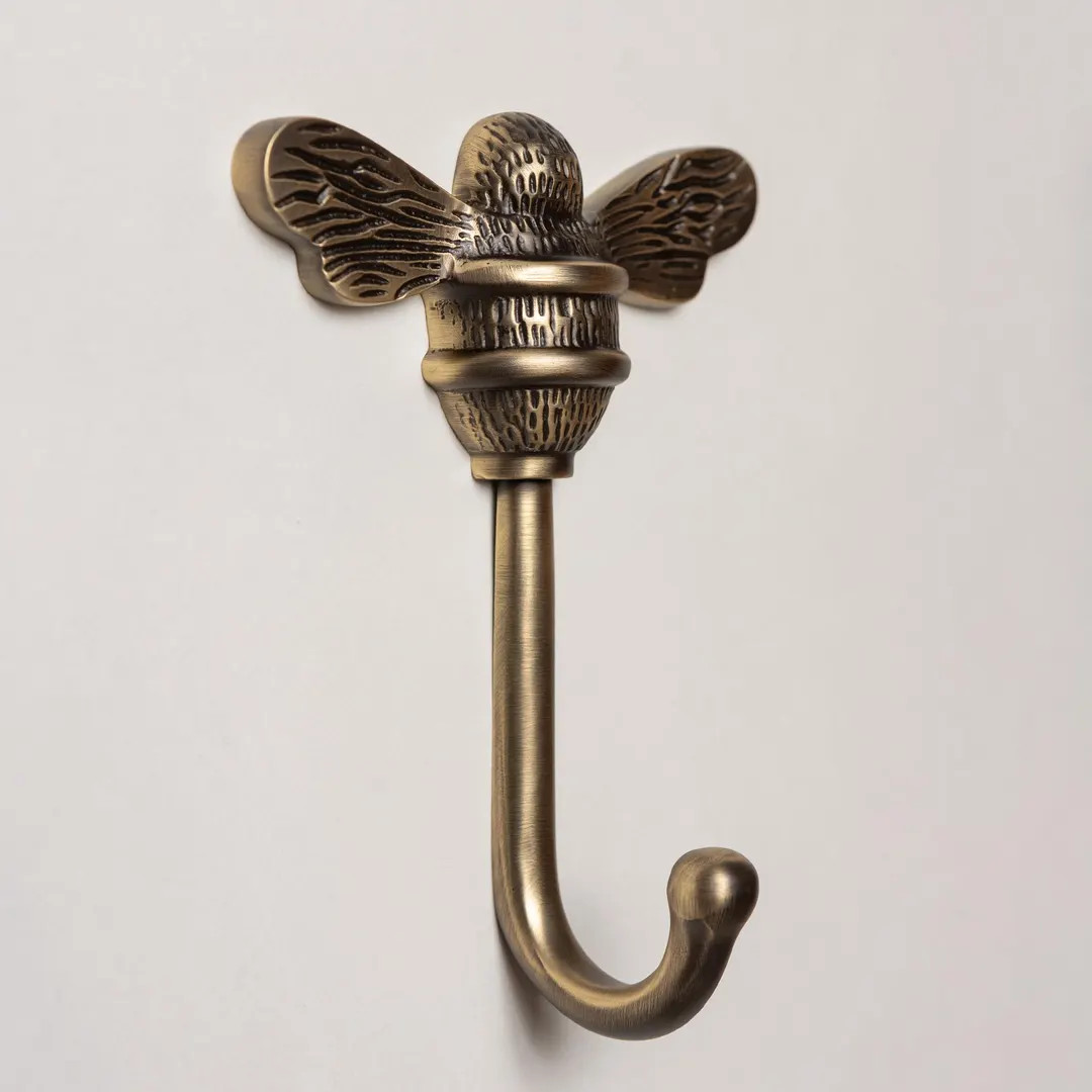 Solid Brass Bumble Bee Hook | Antique Style Towel & Coat Hook - Etsy | Etsy (US)