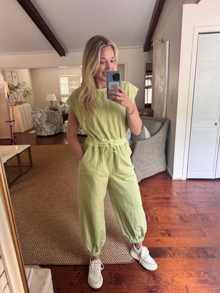 Step into effortless chic with this adorable light green jumpsuit! From its charming open back to the convenience of pockets, this casual yet stylish jumpsuit is your go to for sunny days and carefree moments!! Size medium

#LTKFindsUnder50 #LTKFitness #LTKStyleTip