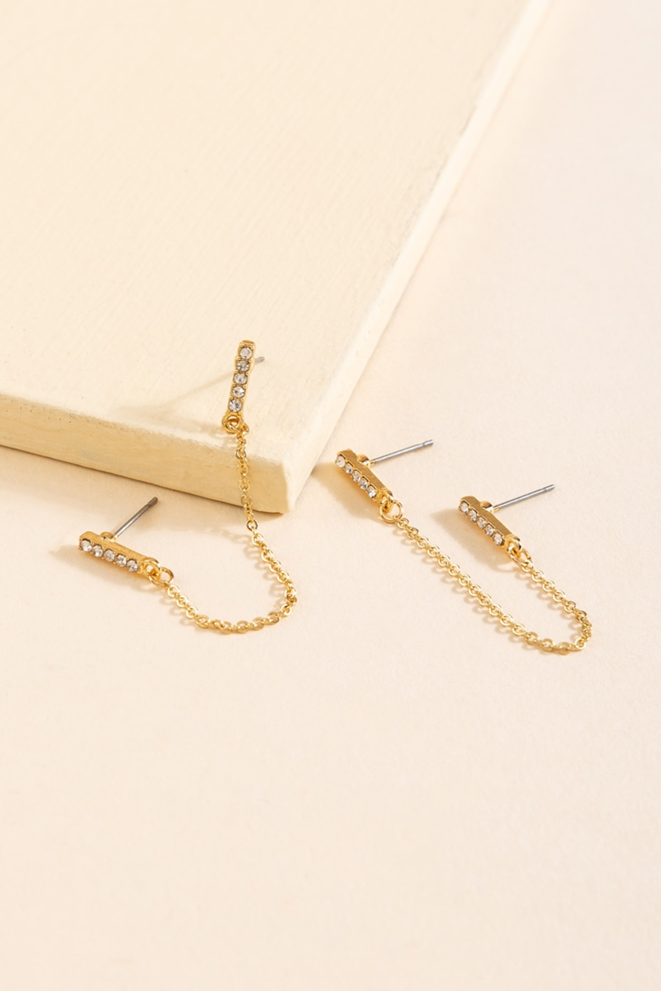 Rina Double Piercing Chain Earrings | Francesca's