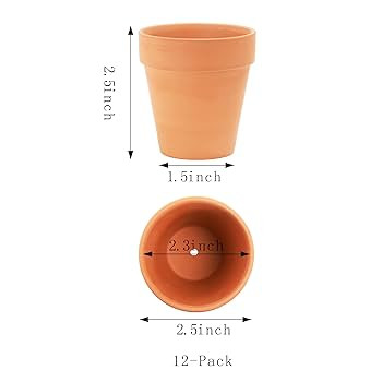 Yishang 2.5 inch Terracotta Pots with Drainage Holes,Small Mini Clay Ceramic Pottery Planter,Cact... | Amazon (US)