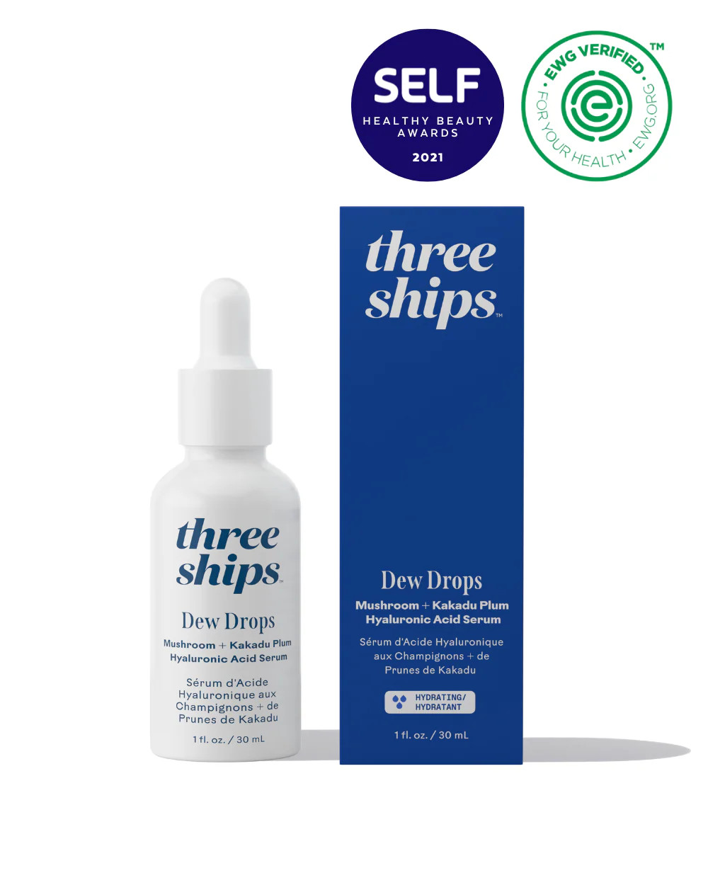 Dew Drops Mushroom Hyaluronic Acid & Vitamin C I Three Ships | Three Ships Beauty