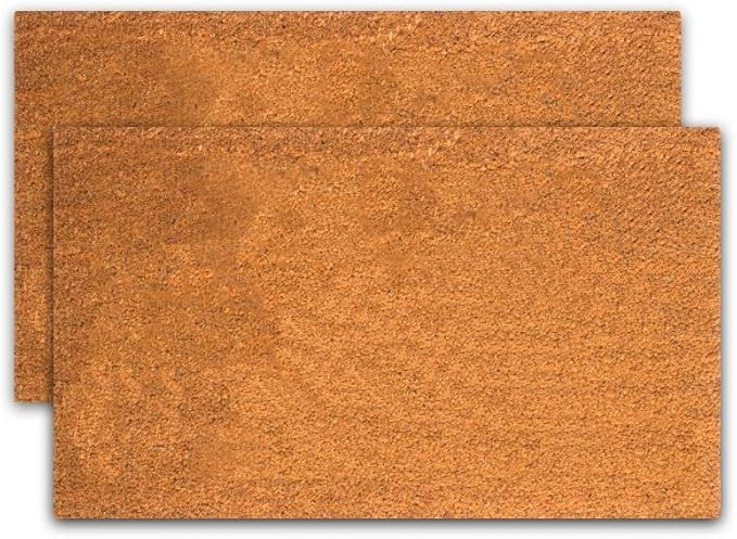 PLUS Haven Coco Coir Door Mat with Heavy Duty Backing, Natural 2-Pack Doormat, 17.5”x30” Size... | Amazon (US)