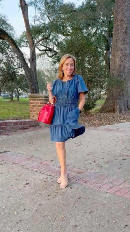 You’ll be seeing this dress on repeat! I love it so much it’s the perfect weight and is available in regular & petite sizes. 

I’m wearing a PXS & it fits tts
I’ve linked several other denim dress options as well.

#LTKover40 #LTKstyletip #LTKVideo