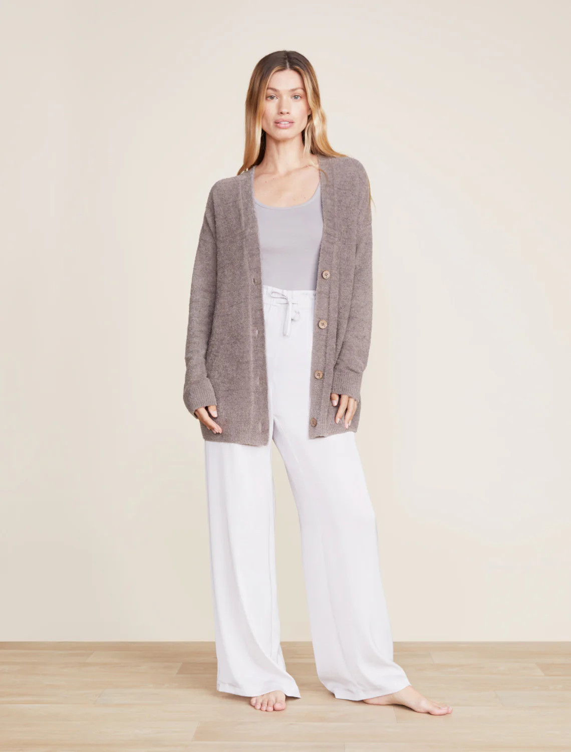 CozyChic Lite® Cable Button Cardigan | Barefoot Dreams