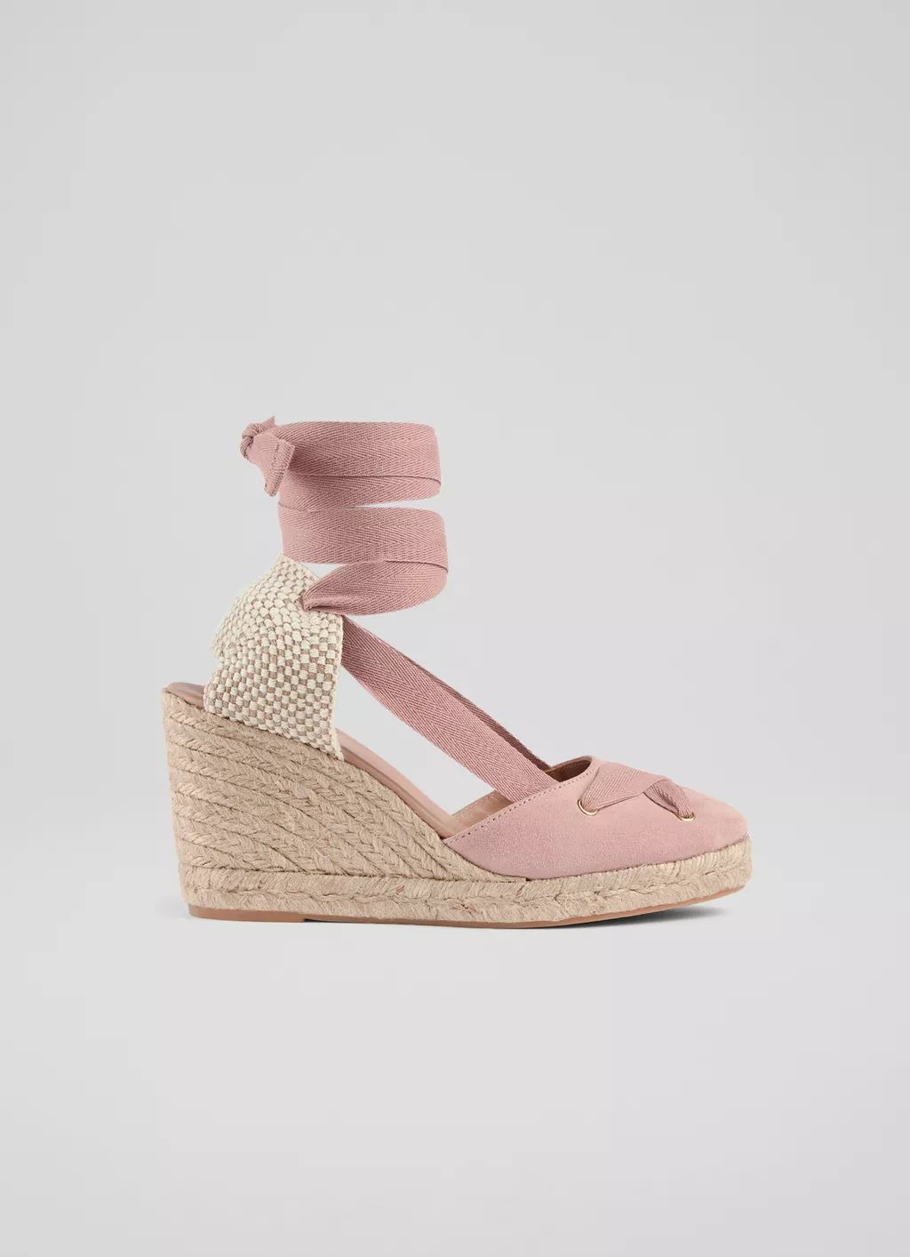 Ophelia Pink Suede Crossover Strap Espadrilles | Shoes | Collections | L.K.Bennett, London | L.K. Bennett (UK)