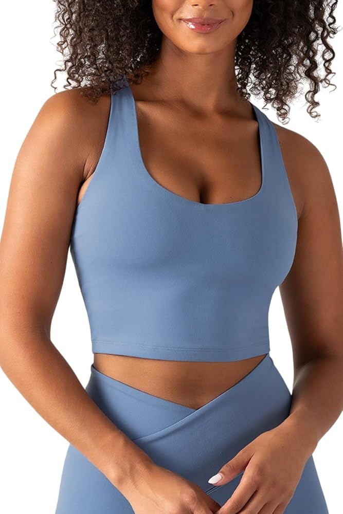 YITTY Active Women's UltraLuxe Built-in Bra Tank Top, Athleisure, 4-Way-Stretch | Amazon (US)