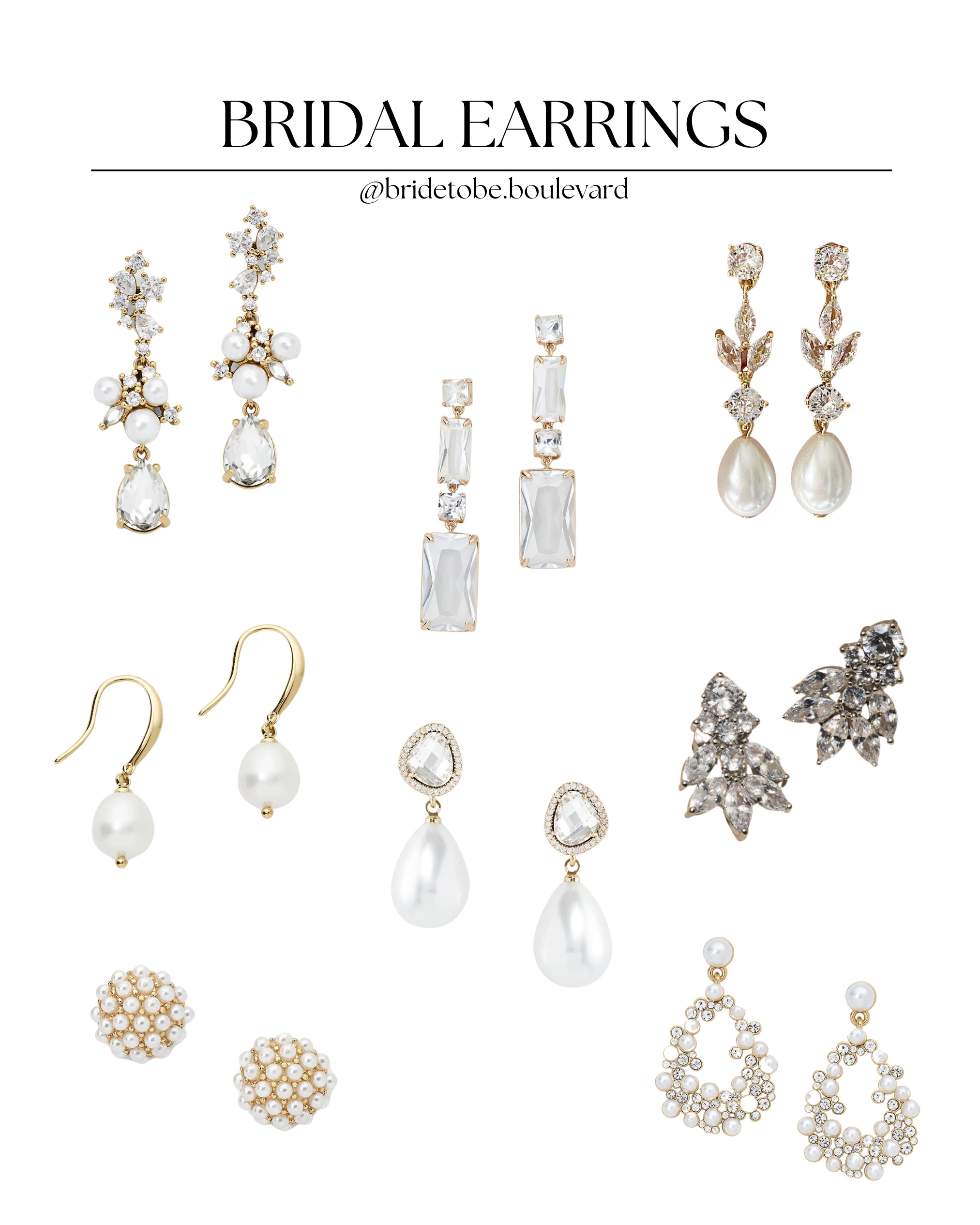 💍 Bridal Earrings You’ll Love Forever 💍
Whether you’re walking down the aisle, dancing the night away, or posing for portraits — the right pair of earrings can pull your whole bridal look together. From elegant studs to eye-catching drops, these picks are timeless, romantic, and bride-approved ✨

There’s a little something here for every bridal vibe — modern, romantic, classic, or glam!

#BridalEarrings #BridalAccessories #WeddingJewelry #PearlEarrings #BridalStyle #DiamondStuds #DropEarrings #BridalLook #BrideToBeBoulevard #WeddingAccessories #LTKBridalStyle #WeddingDayJewelry #SomethingNew 

 #LTKParties #LTKWedding