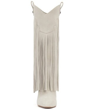Vince Camuto Shela Suede Fringe Knee High Boots | Dillard's | Dillard's