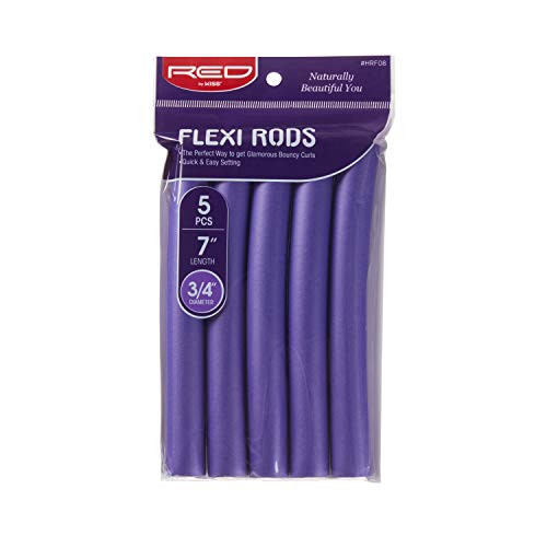 Red by Kiss Flexi Rods - Heatless Hair Curler for 90S Glamorous Bouncy Curls Beach Waves, No Slips, Sleep Styler (7" Length, 3/4" Diameter) | Amazon (US)
