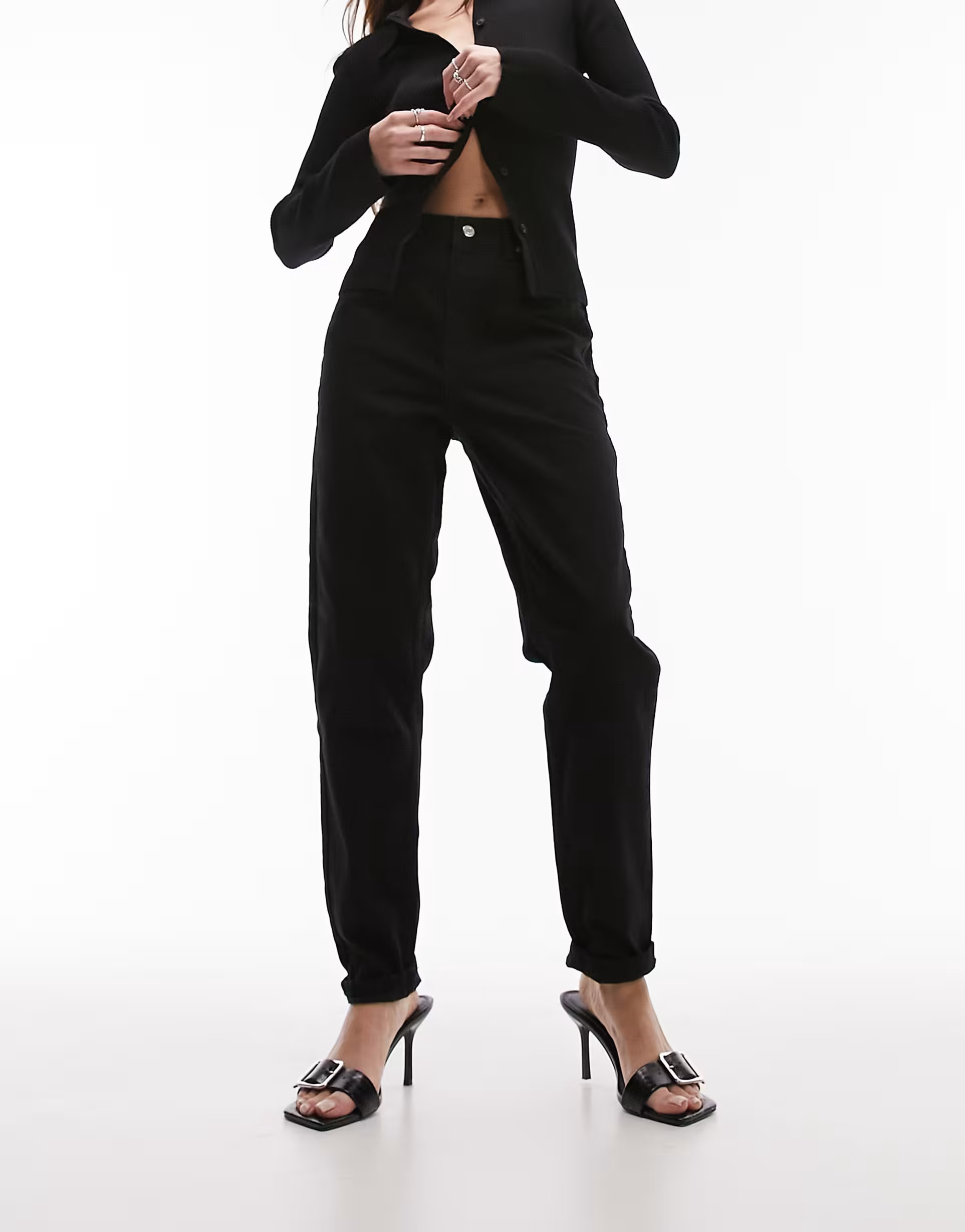 Topshop Mom jeans in black | ASOS | ASOS (Global)