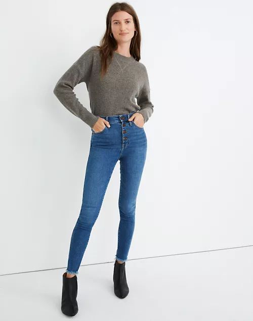 10" High-Rise Skinny Jeans in Mackey Wash: Button-Front Edition | Madewell