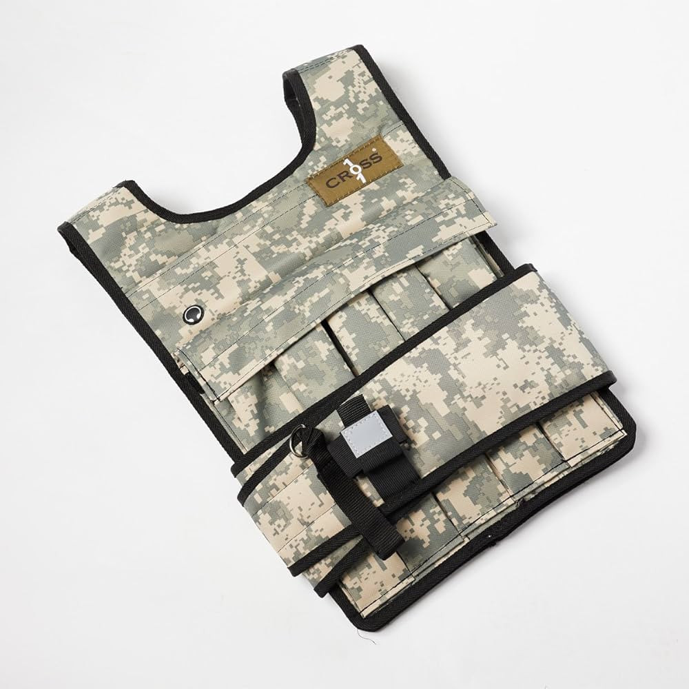 Amazon.com : Cross101 Adjustable Camouflage Weighted Vest with Shoulder Pads, 40 lb : Sports & Ou... | Amazon (US)